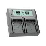 Welborn Dual LCD Camera Battery Charger for Panasonic VBG-6 Battery Compatible with HDCHS300, TM300, HS250, SD100, HS20 AGHMC40, HMC150 HDC-SD600, SD700 SDRH40-SDRH90, SD20, SD9, HS9, SX5