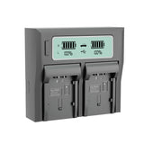 Welborn Dual LCD Camera Battery Charger for Panasonic VBG-6 Battery Compatible with HDCHS300, TM300, HS250, SD100, HS20 AGHMC40, HMC150 HDC-SD600, SD700 SDRH40-SDRH90, SD20, SD9, HS9, SX5