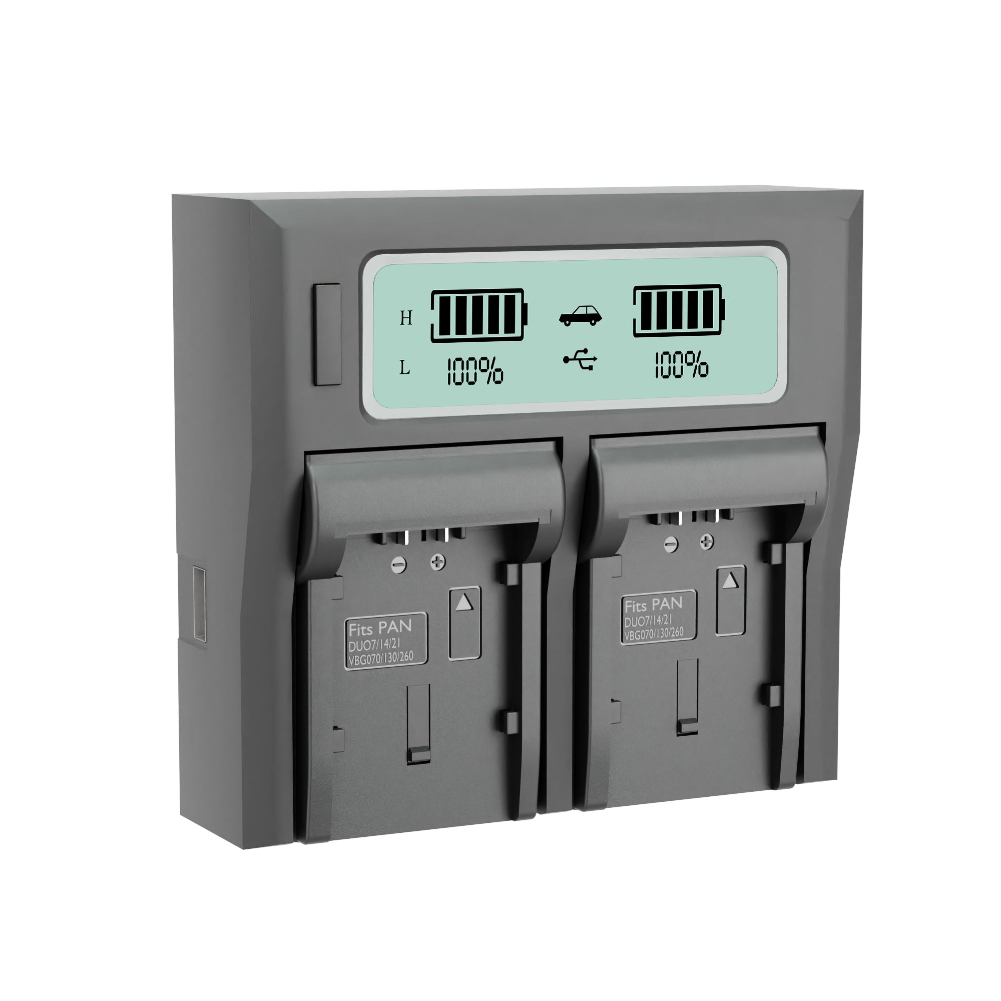 Welborn Dual LCD Camera Battery Charger for Panasonic VBG-6 Battery Compatible with HDCHS300, TM300, HS250, SD100, HS20 AGHMC40, HMC150 HDC-SD600, SD700 SDRH40-SDRH90, SD20, SD9, HS9, SX5