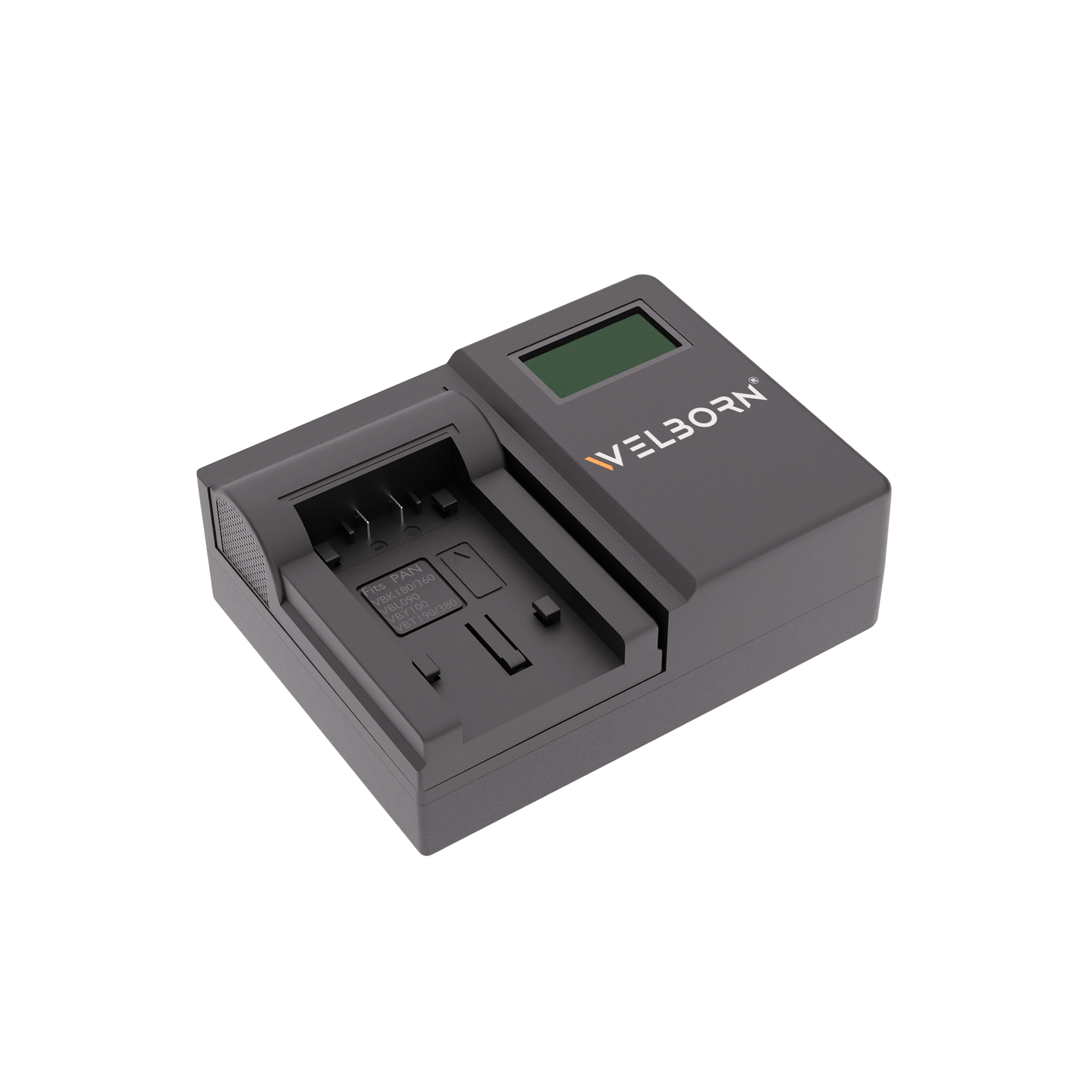 WELBORN LCD Camera Battery Charger for Panasonic Camera Battery VBT380 Compatible With Panasonic HC-V770, HC-V785, HC-W580 Camcorders
