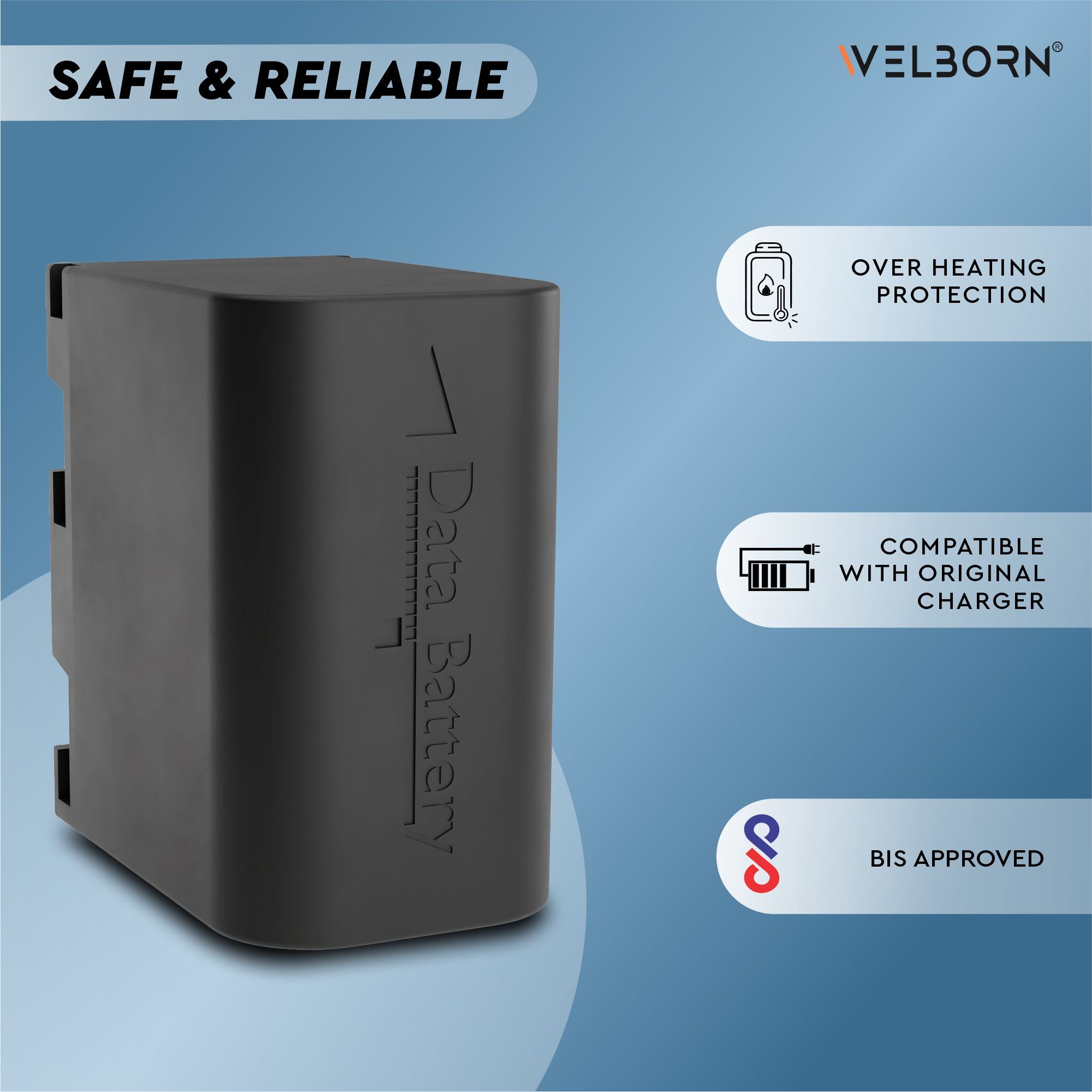 WELBORN VF823 (4000 mAh) Platinum Lithium-ion Battery Compatible with JVC GR-D Series JVC EVERIO GZ-MG Series JVC GZ-HD Series Camcorder Battery