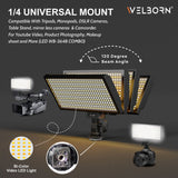 Welborn Bi-Color Dimmable 364 LED Video Light for YouTube Video, Product Photography, Makeup Shoot and More