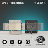 Welborn 768B-BD Bi-Color LED Video Light with Barndoor – Adjustable Color Temperature for Professional Lighting