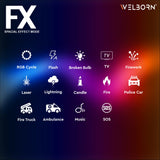 Welborn 768RGB-BD LED Video Light with Barndoor – Adjustable Color Temperature for Professional Lighting with Barndoor