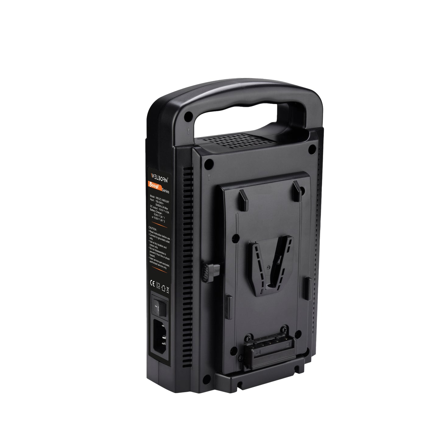WELBORN Dual Slot V-Mount Charger (2C) for V-Mount Batteries – Fast Charging for Video & Cinema Gear