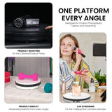 WELBORN 35cm Product Photography Turntable | 30KG Load Capacity | 360° Two-Way Rotation | Adjustable Rotation Speed | Type-C Charging | Electric Rotating Display Stand for Product Photography, Video, Live Streaming & E-Commerce