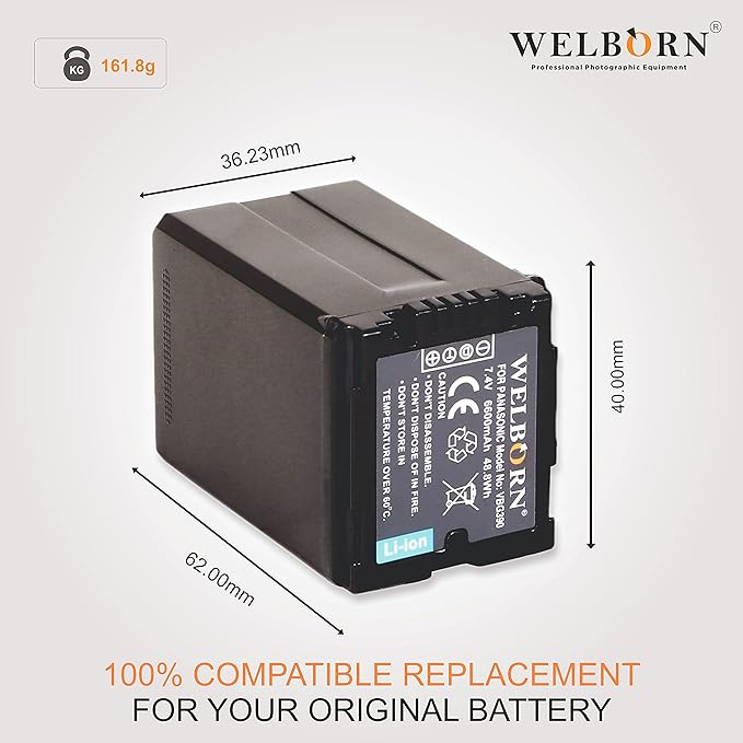 WELBORN VW-VBG390 Platinum Camera Battery (6600mAh)