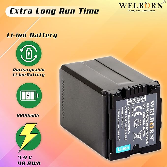 WELBORN VW-VBG390 Platinum Camera Battery (6600mAh)