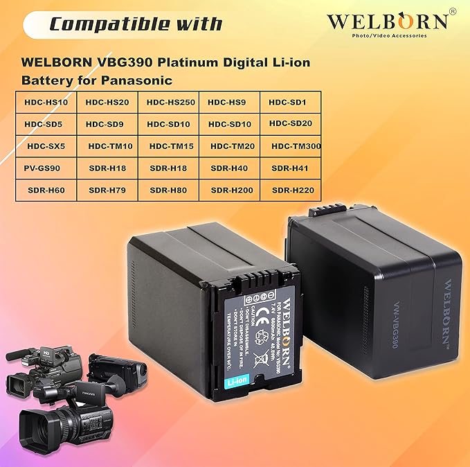 WELBORN VW-VBG390 Platinum Camera Battery (6600mAh)