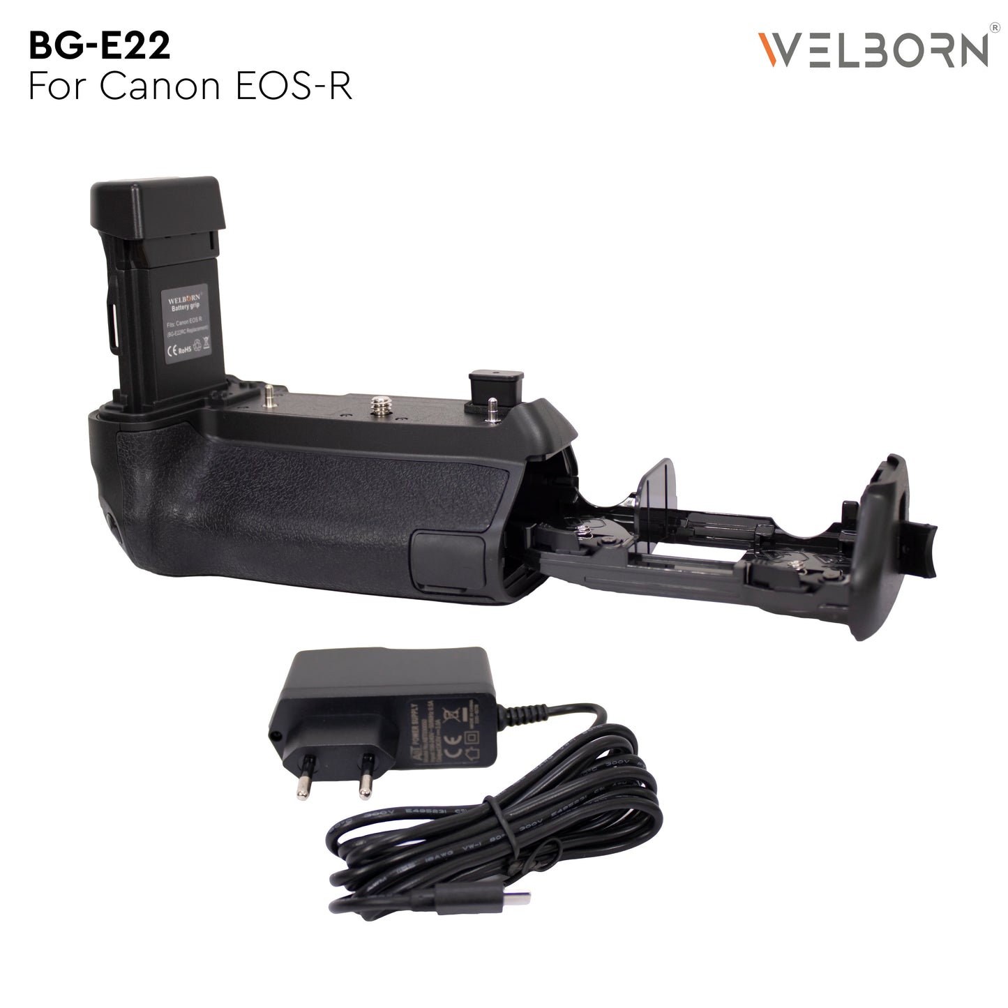 Welborn WB-BG-BGE22 Battery Grip for Canon EOS R – Enhance Your Shooting Experience