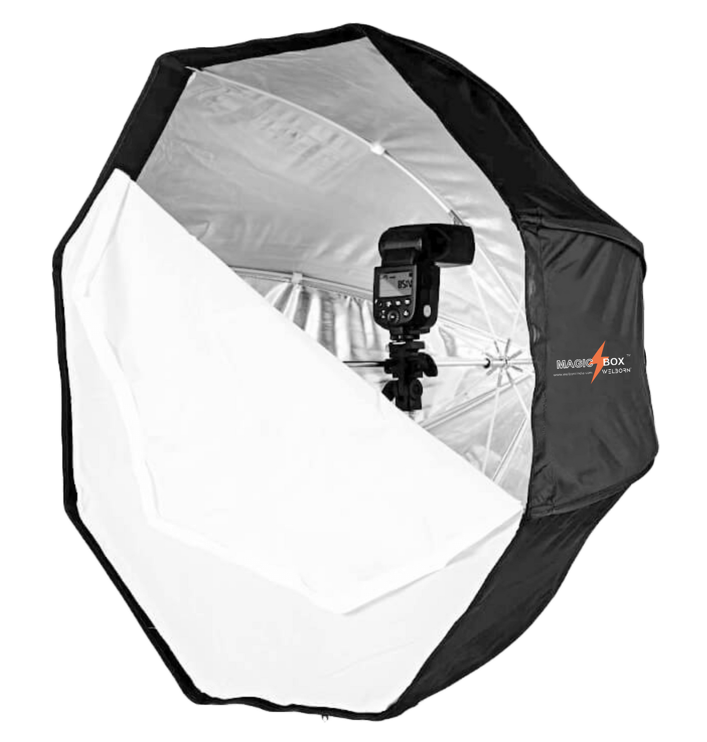 WELBORN Umbrella Softbox for Photo & Video Lighting, Portable & Lightweight Light Modifier for Studio Use