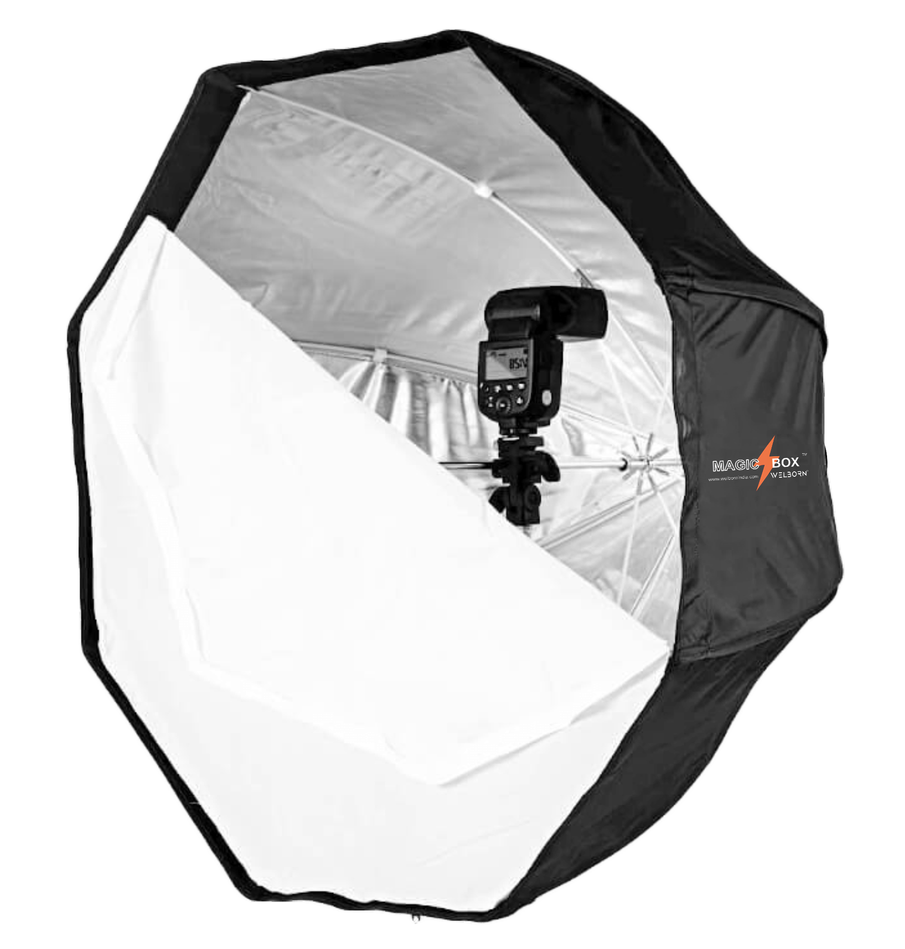 WELBORN Umbrella Softbox for Photo & Video Lighting, Portable & Lightweight Light Modifier for Studio Use